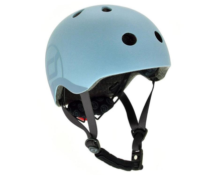 Hulajnoga lub deskorolka Scoot & Ride Kask Ochronny S-M dla dzieci 3+ Steel